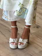 Bobbie Platform Heel | Natural | FINAL SALE