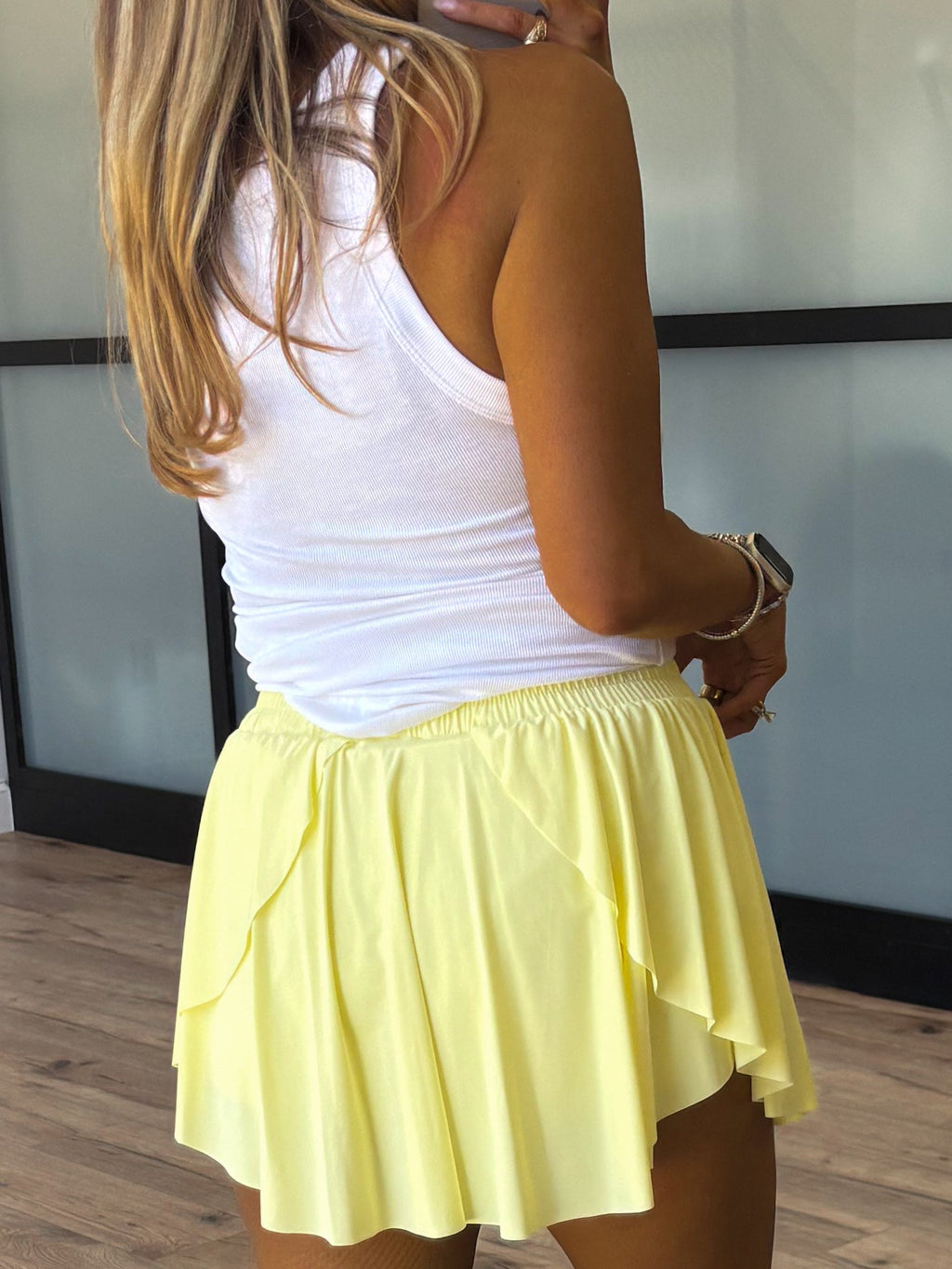 On A Whirl Skort | Lemon