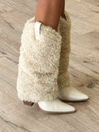 Chalet Stacked Heel Fur Boots | FINAL SALE