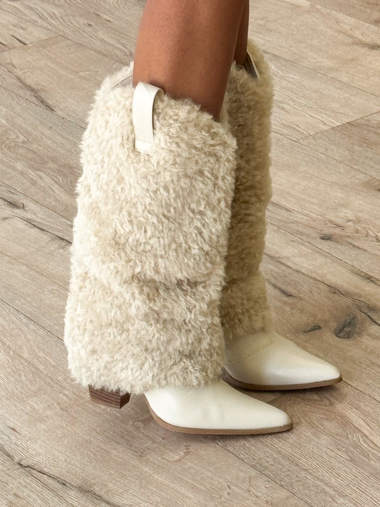 Chalet Stacked Heel Fur Boots | FINAL SALE