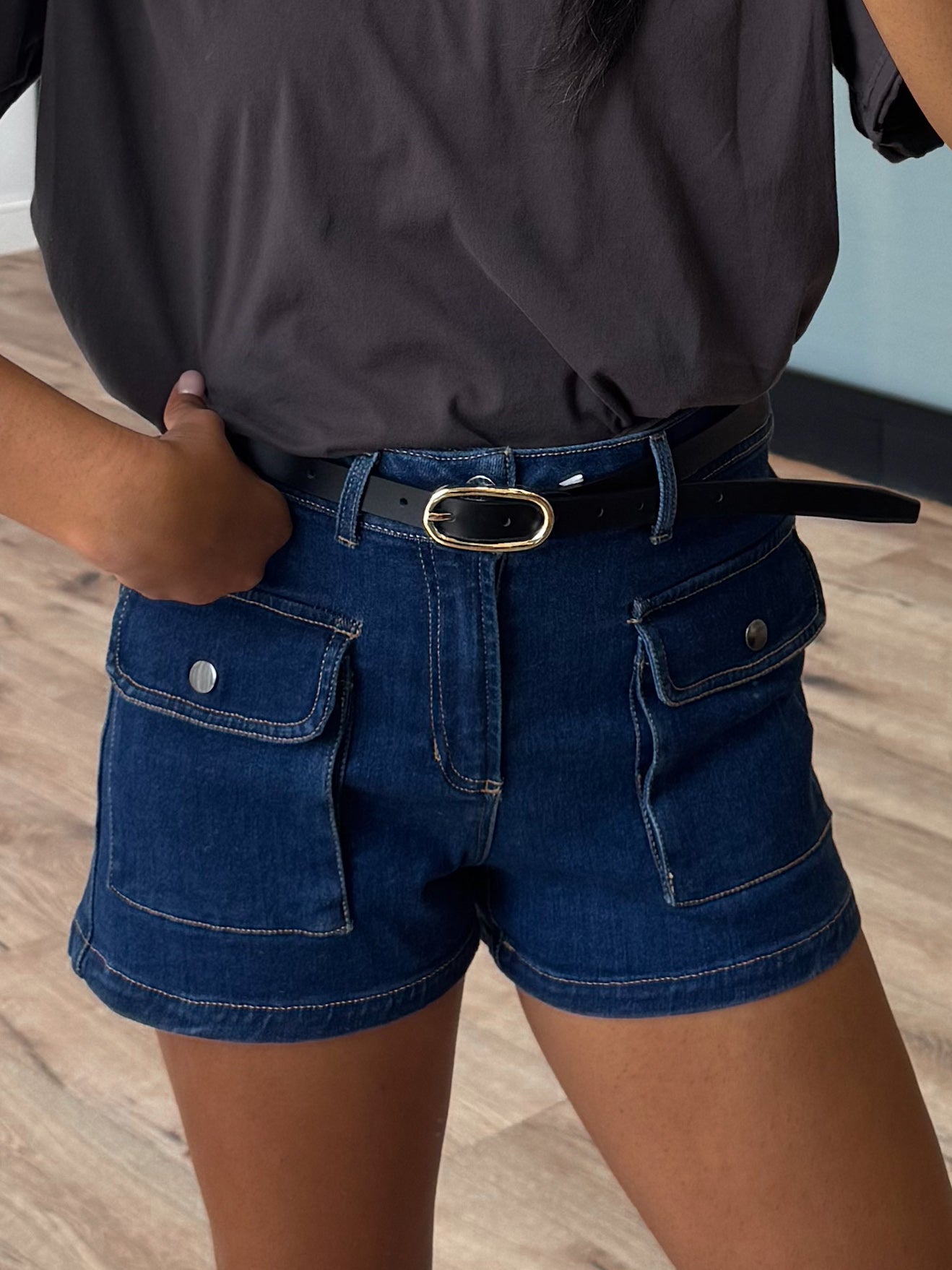 Skylar Denim Cargo Shorts | +Plus Available