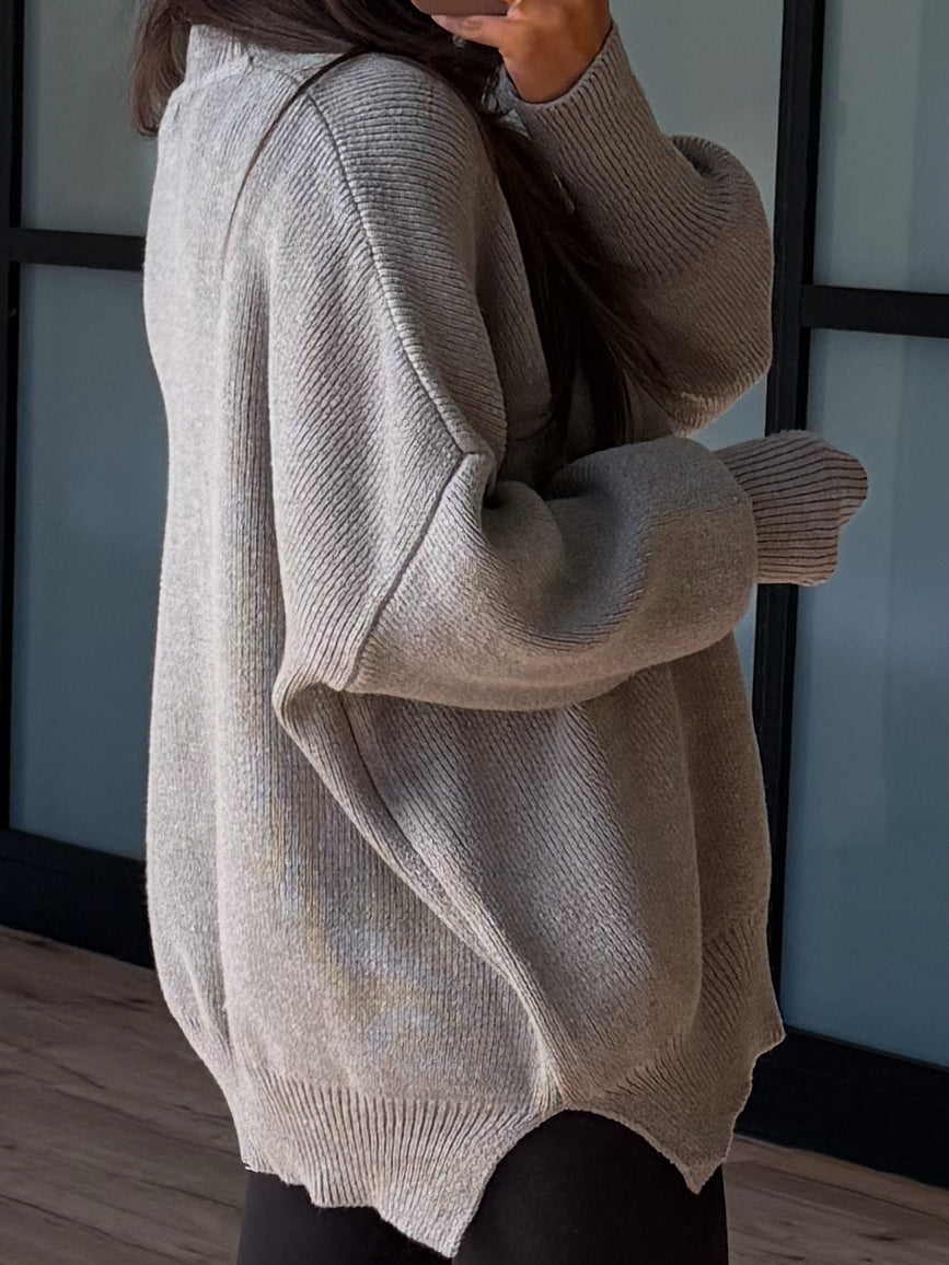 Bookclub Oversized Sweater | Grey | +Plus Available | RESTOCK