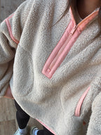 Kota Sherpa Bomber Pullover | Taupe