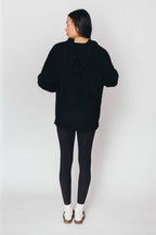 Home Stretch Waffle Knit Hoodie | Black | +Plus Available | FINAL SALE