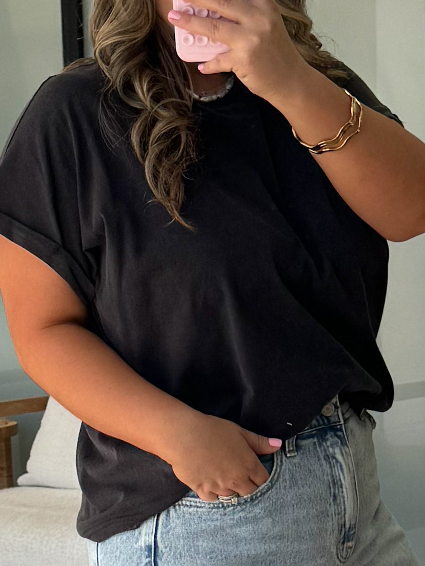 Laid Back Casual Tee | Black