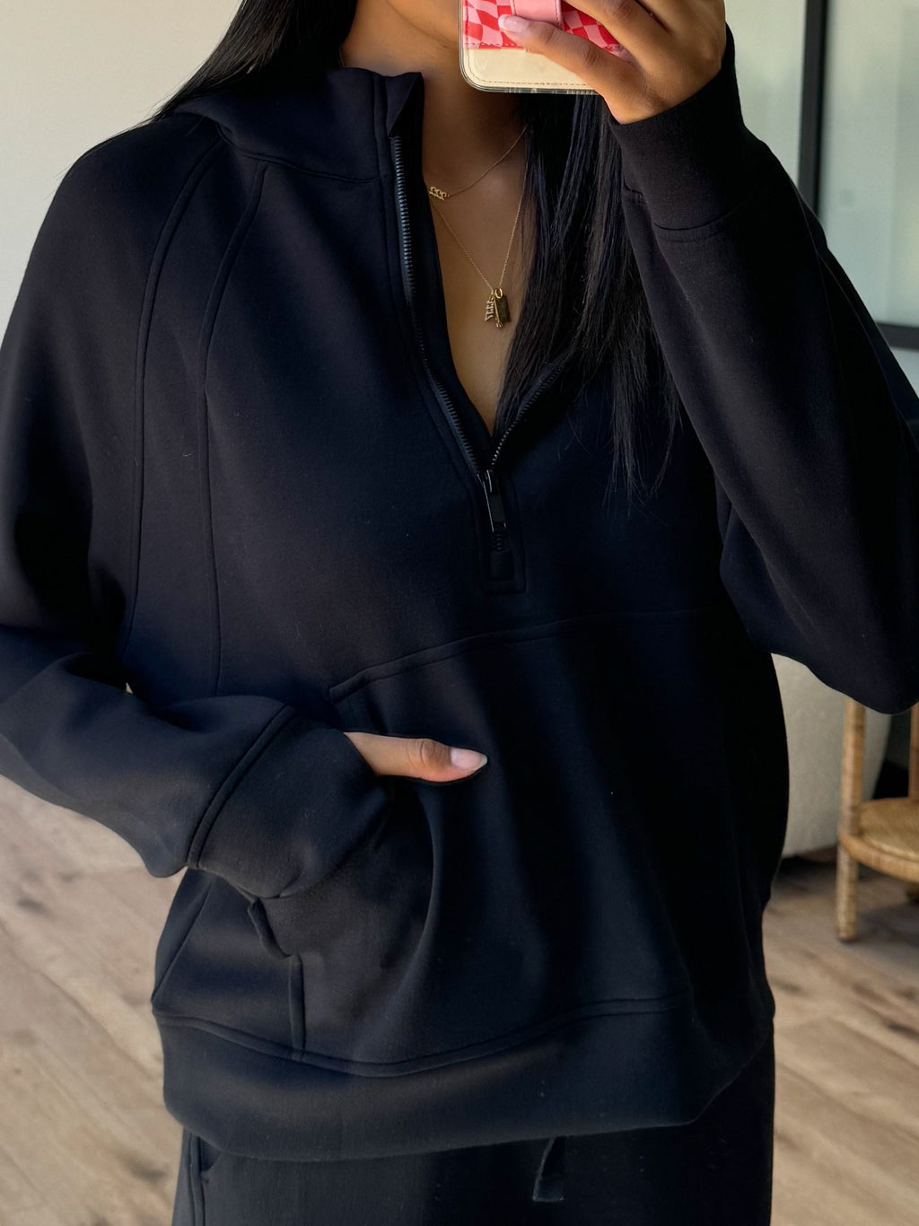 Activate Quarter Zip Hoodie | Black | +Plus Available