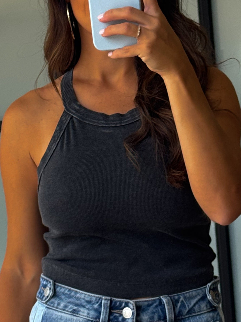 Mineral Mist Ribbed Tank | Black | RESTOCK