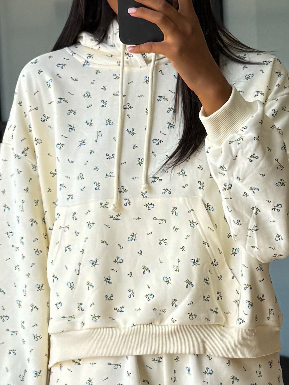Blue Porch Florals Hoodie | +Plus Available