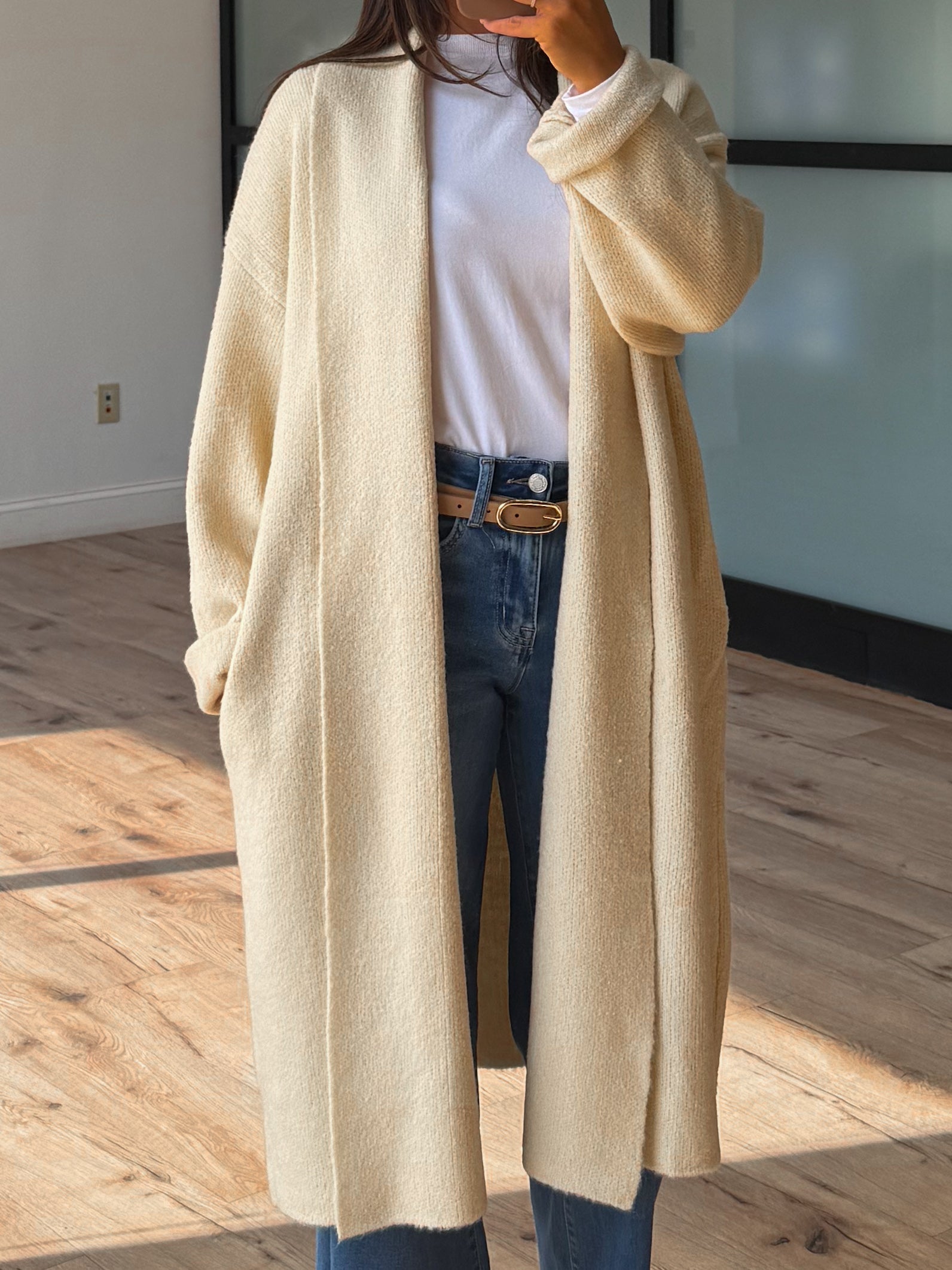 Kleo Longline Cardigan | Vanilla