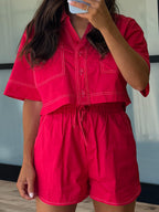 Camden Boxy Top | Red | FINAL SALE