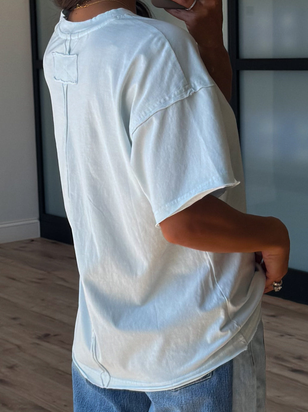 Cotton Washed Tee | Baby Blue | +Plus Available