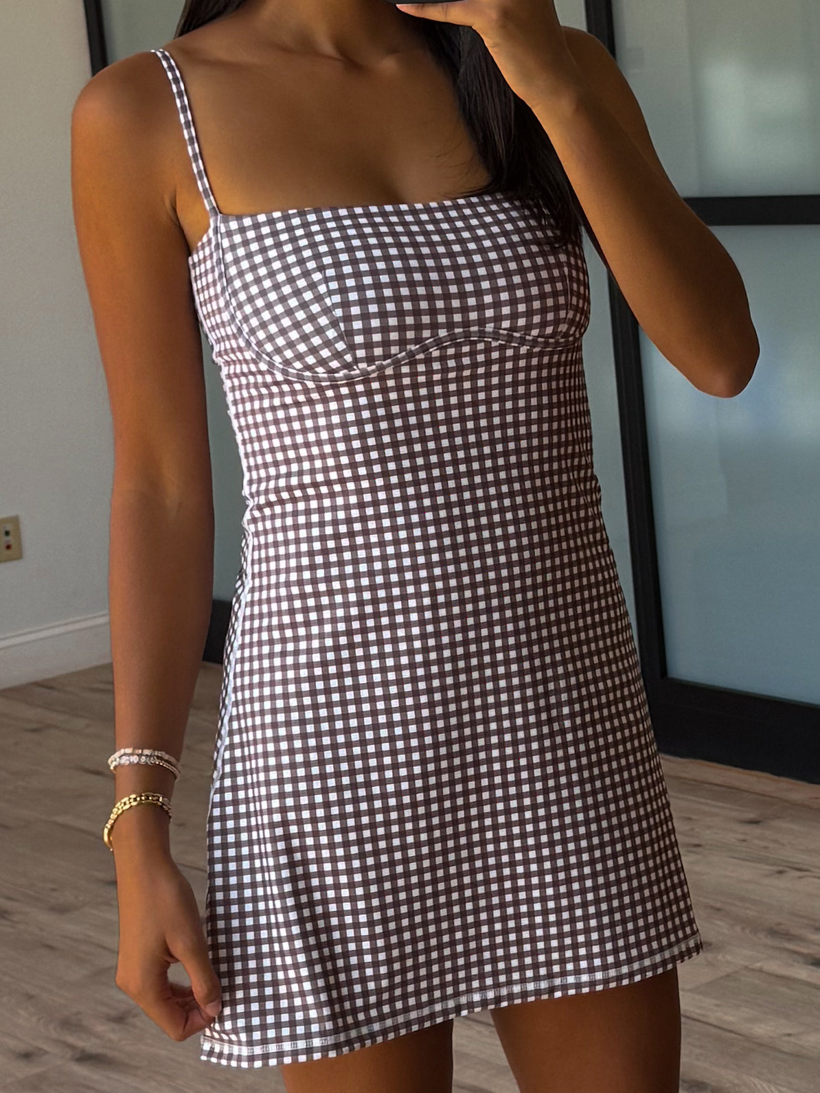 Sweetheart Active Dress | Chocolate Gingham
