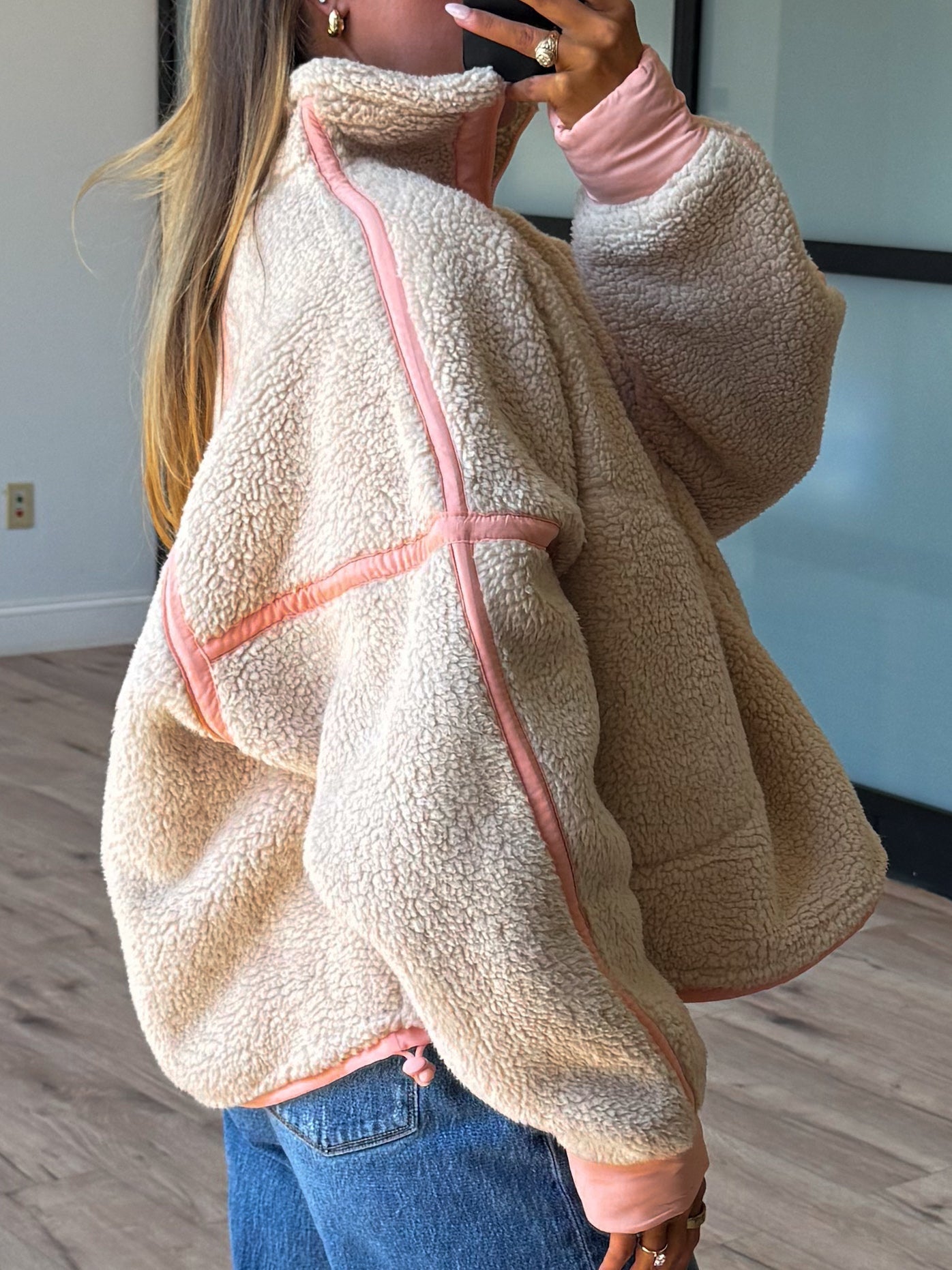 Kota Sherpa Bomber Pullover | Taupe