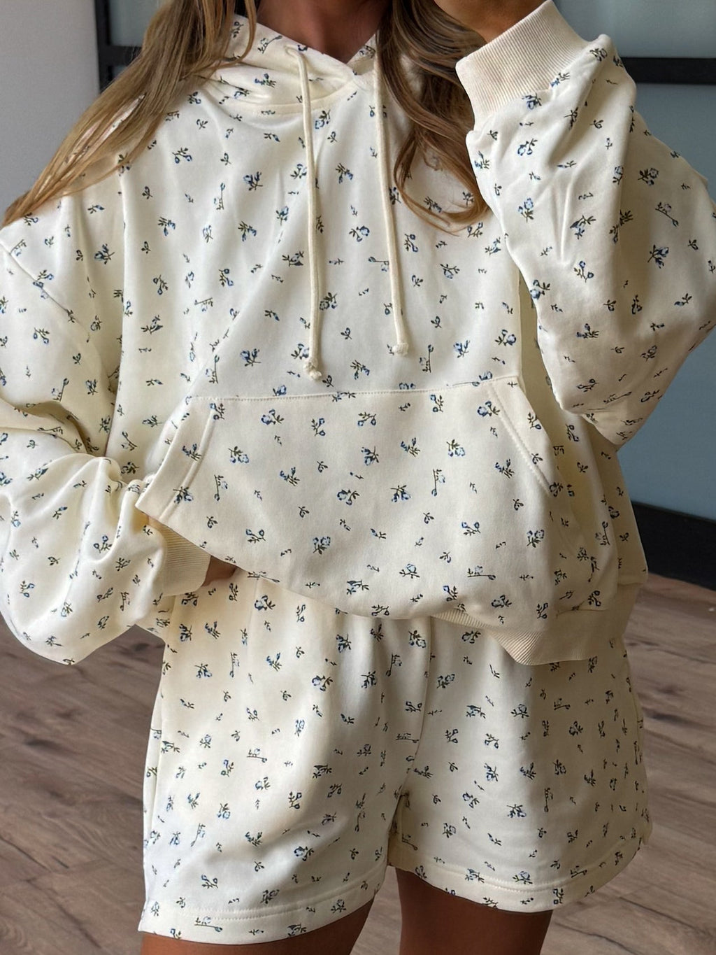 Blue Porch Florals Hoodie | +Plus Available