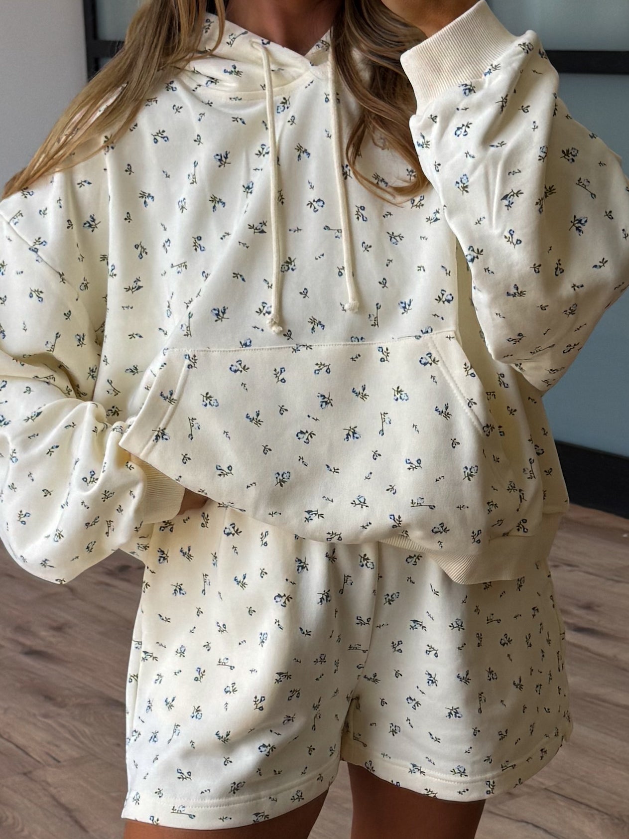 Blue Porch Florals Hoodie | +Plus Available