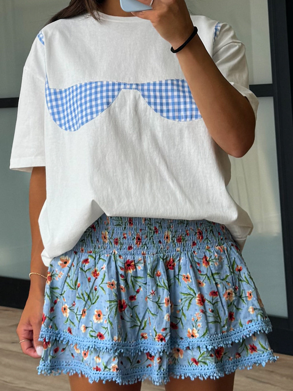 Sky Garden Smocked Skirt