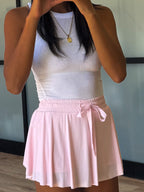 On A Whirl Skort | Pale Pink