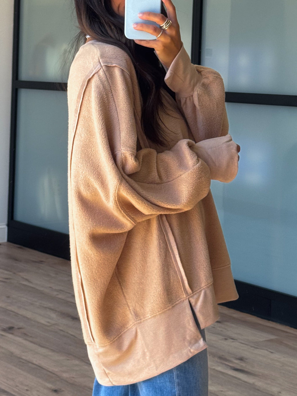 Out + About Brushed Knit Pullover | Taupe