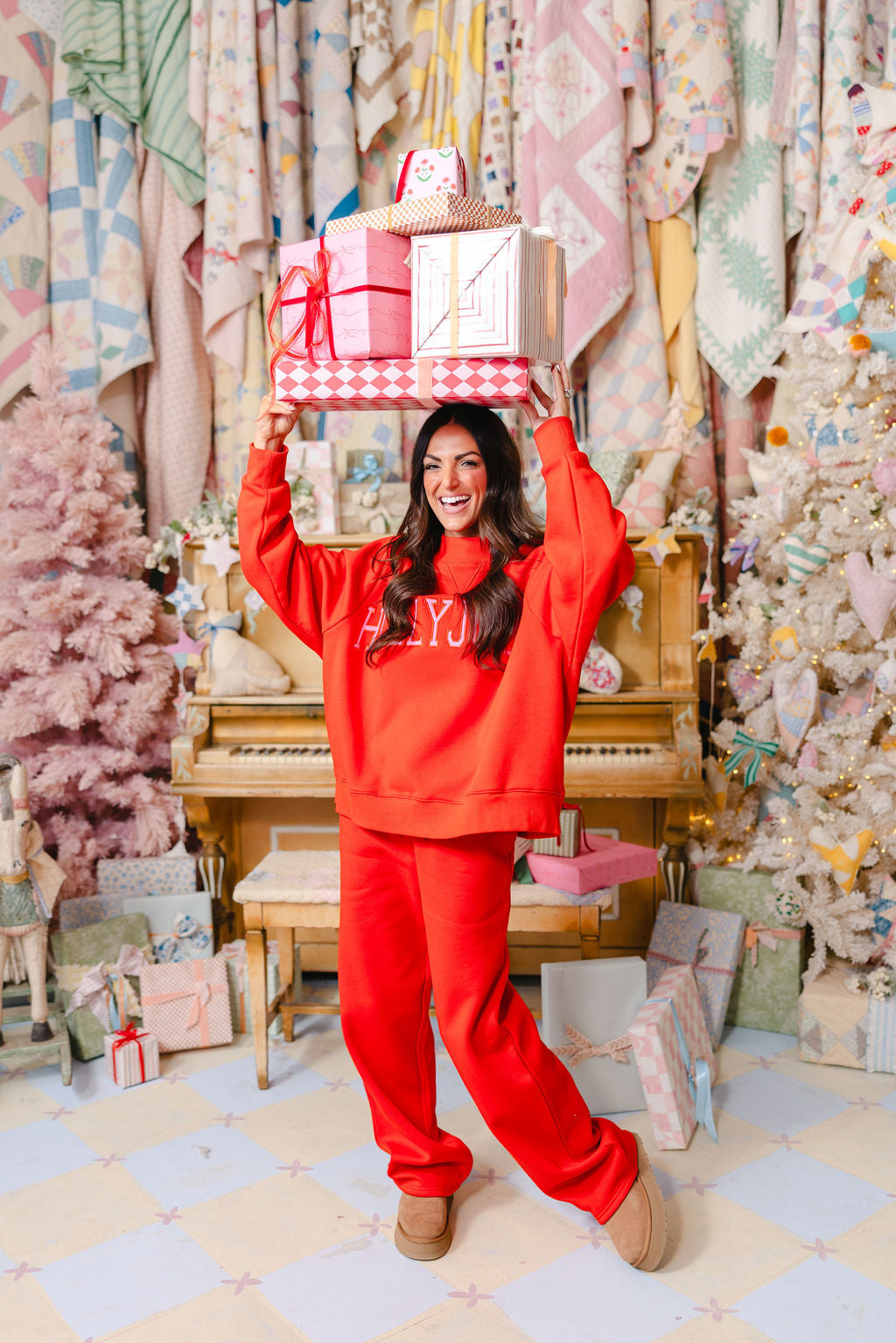 "HOLLY JOLLY" Mock Neck Sweatshirt | +Plus Available