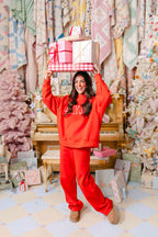 "HOLLY JOLLY" Mock Neck Sweatshirt | +Plus Available