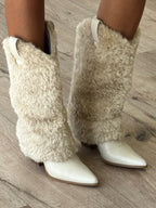 Chalet Stacked Heel Fur Boots | FINAL SALE