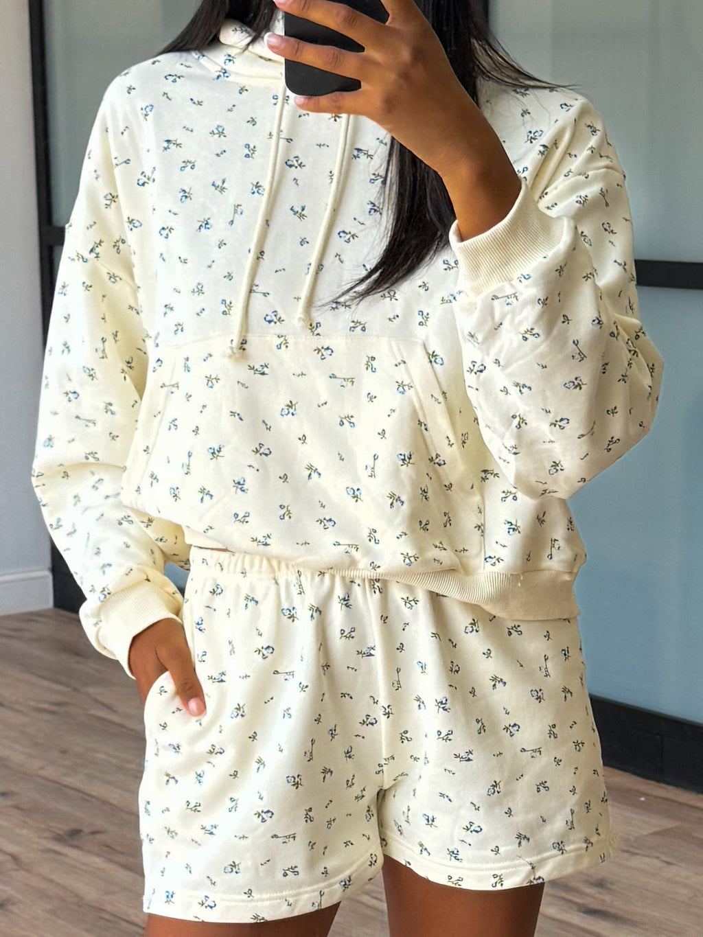 Blue Porch Florals Hoodie | +Plus Available