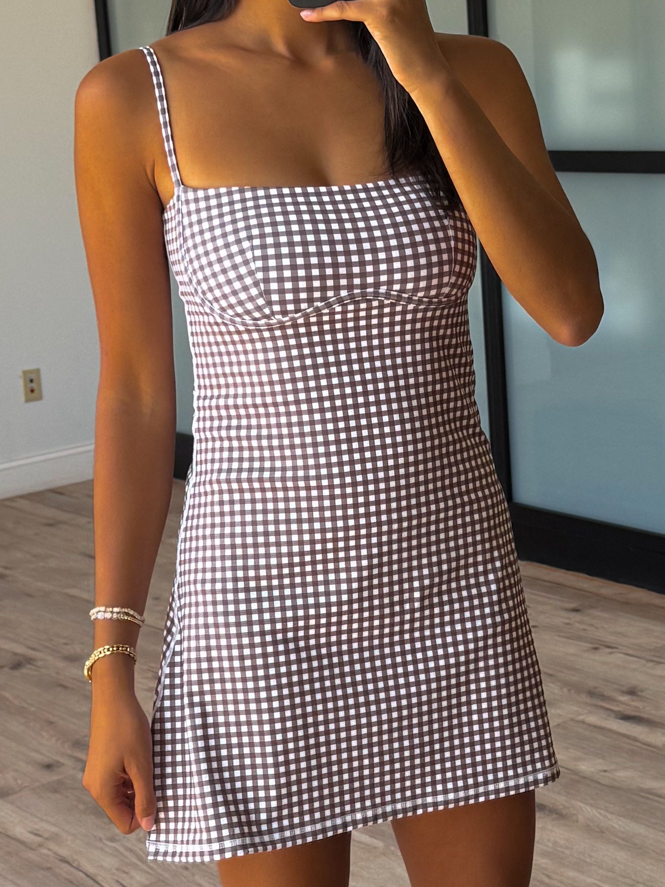Sweetheart Active Dress | Chocolate Gingham