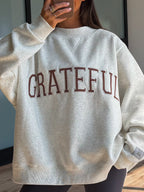 "GRATEFUL" Mock Neck Sweatshirt | +Plus Available