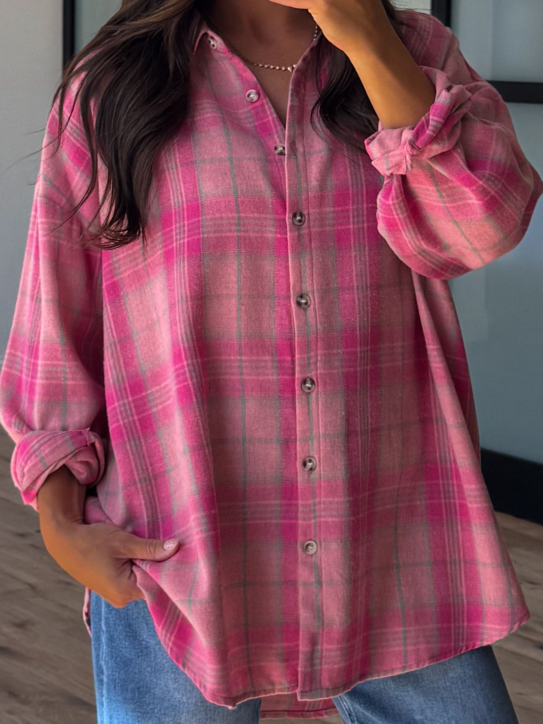 Rosy Ridge Plaid Button-Down | +Plus Available