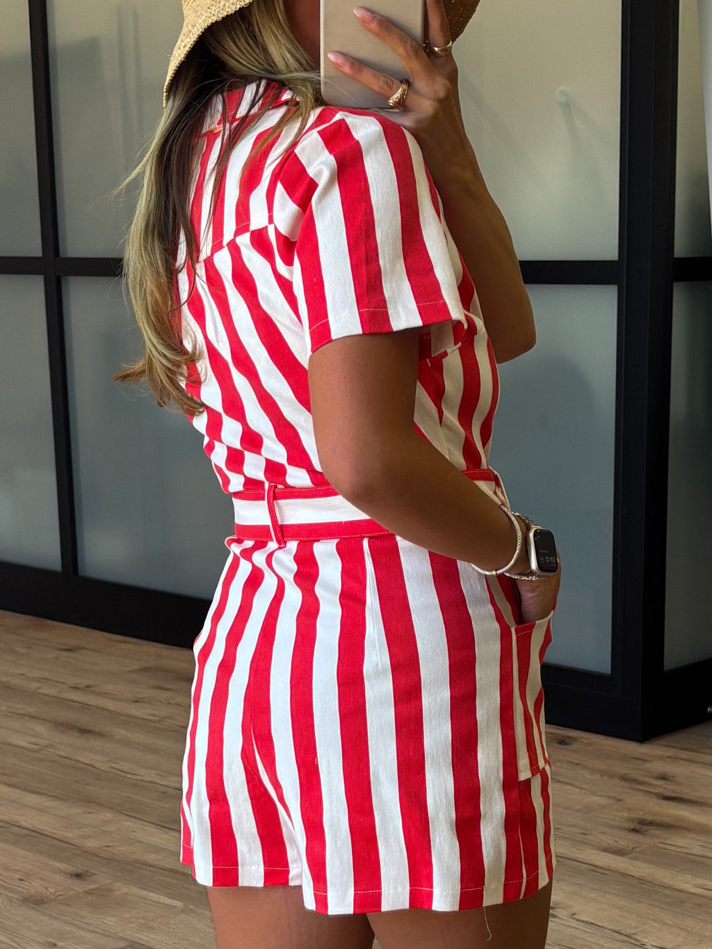 Rebel Striped Romper | Red | FINAL SALE