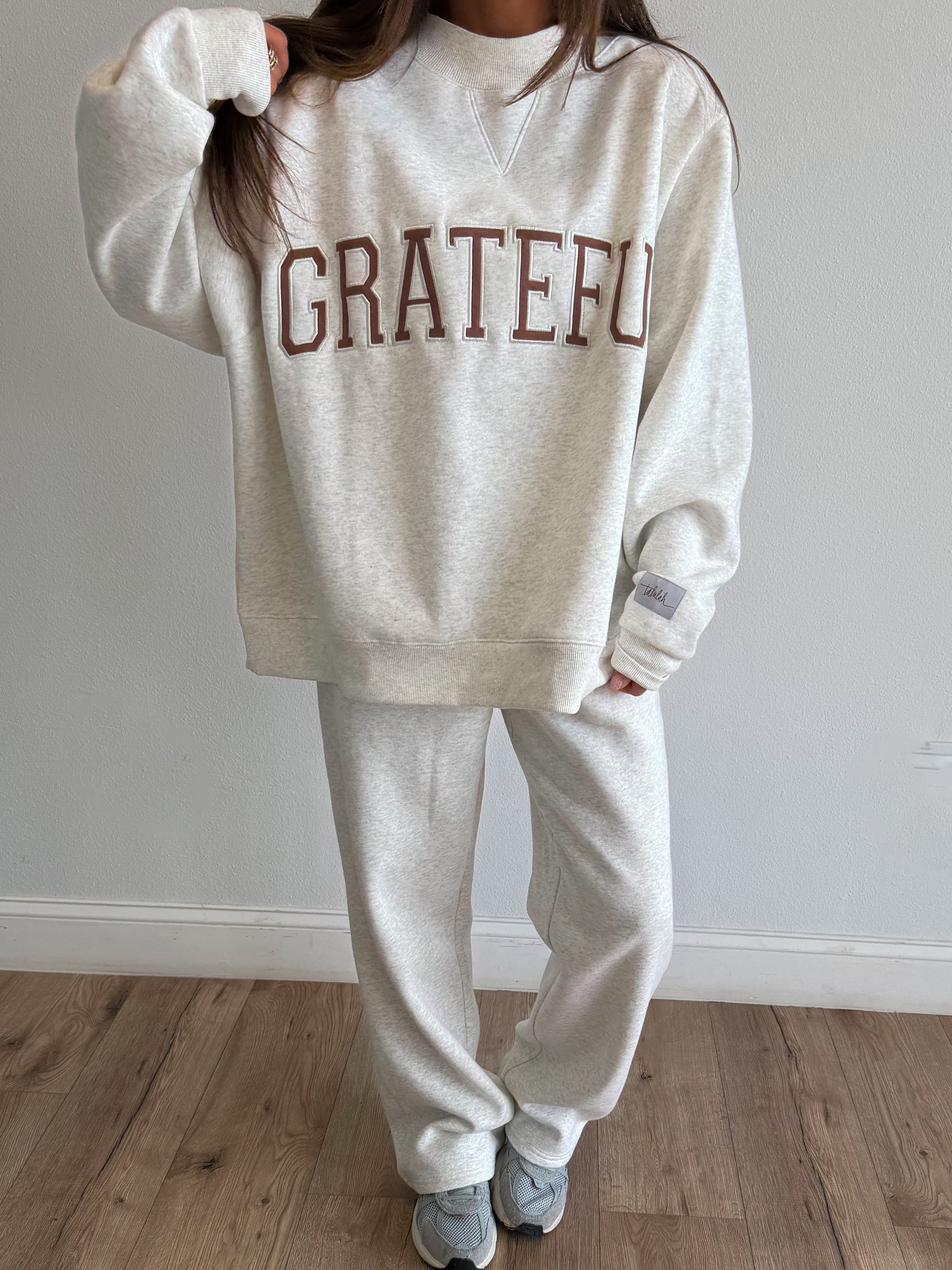 "GRATEFUL" Mock Neck Sweatshirt | +Plus Available