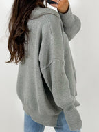 Bookclub Oversized Sweater | Grey | +Plus Available | RESTOCK