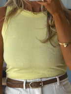 Essential Ribbed Tank | Lemon | +Plus Available | RESTOCK