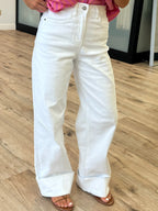 Timeless Cuff Jeans | White