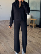 Activate Quarter Zip Hoodie | Black | +Plus Available