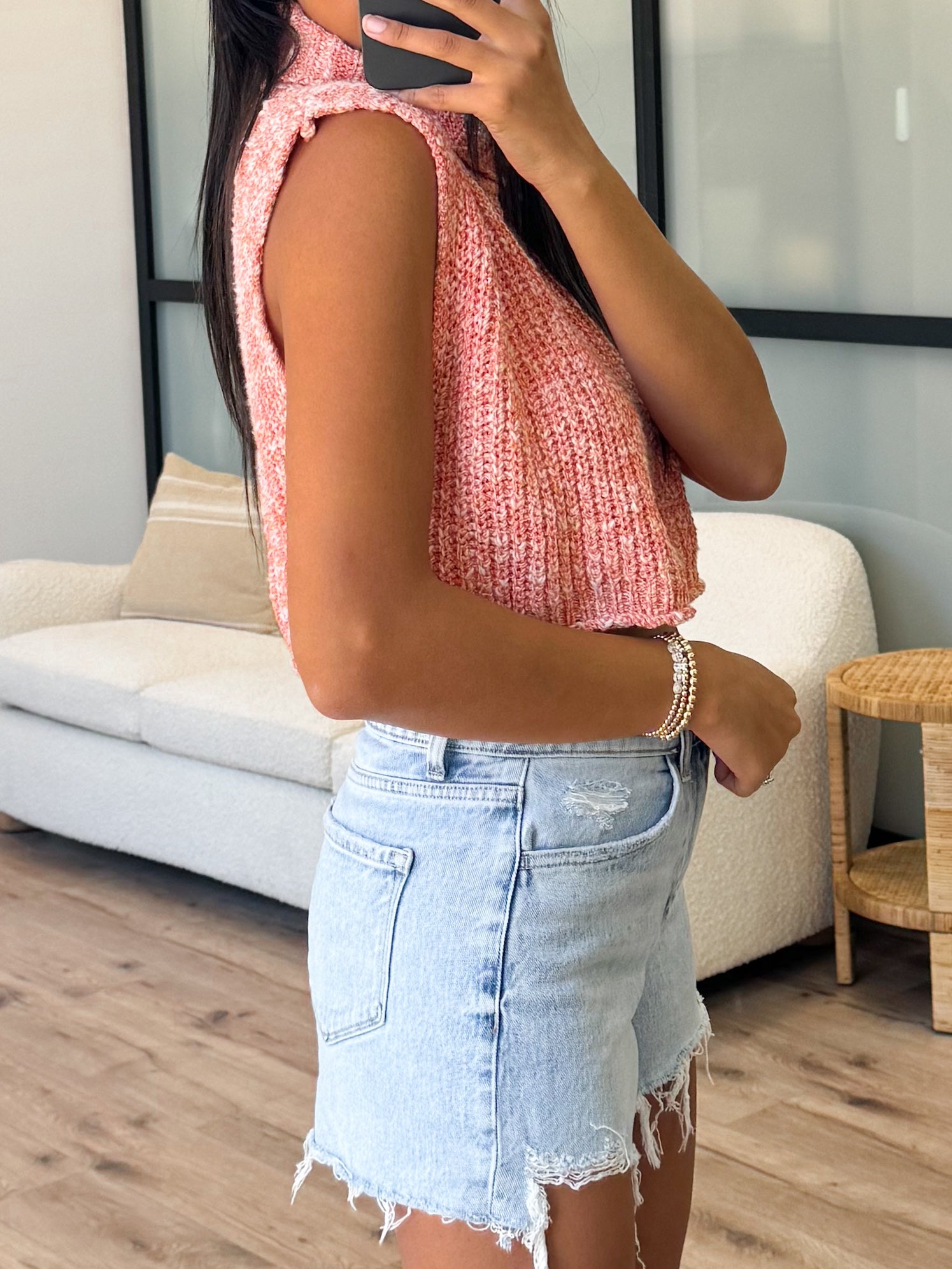 Bridget Cowl Sweater Vest | Orange | FINAL SALE