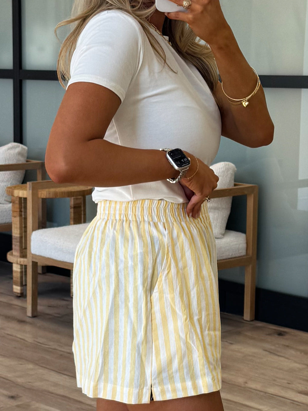 Rian Stripe Boxer Shorts | Lemon