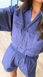 Camden Boxy Top | Navy | FINAL SALE