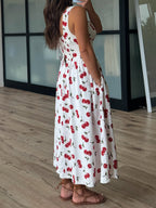 Cherie Rouge Midi Dress