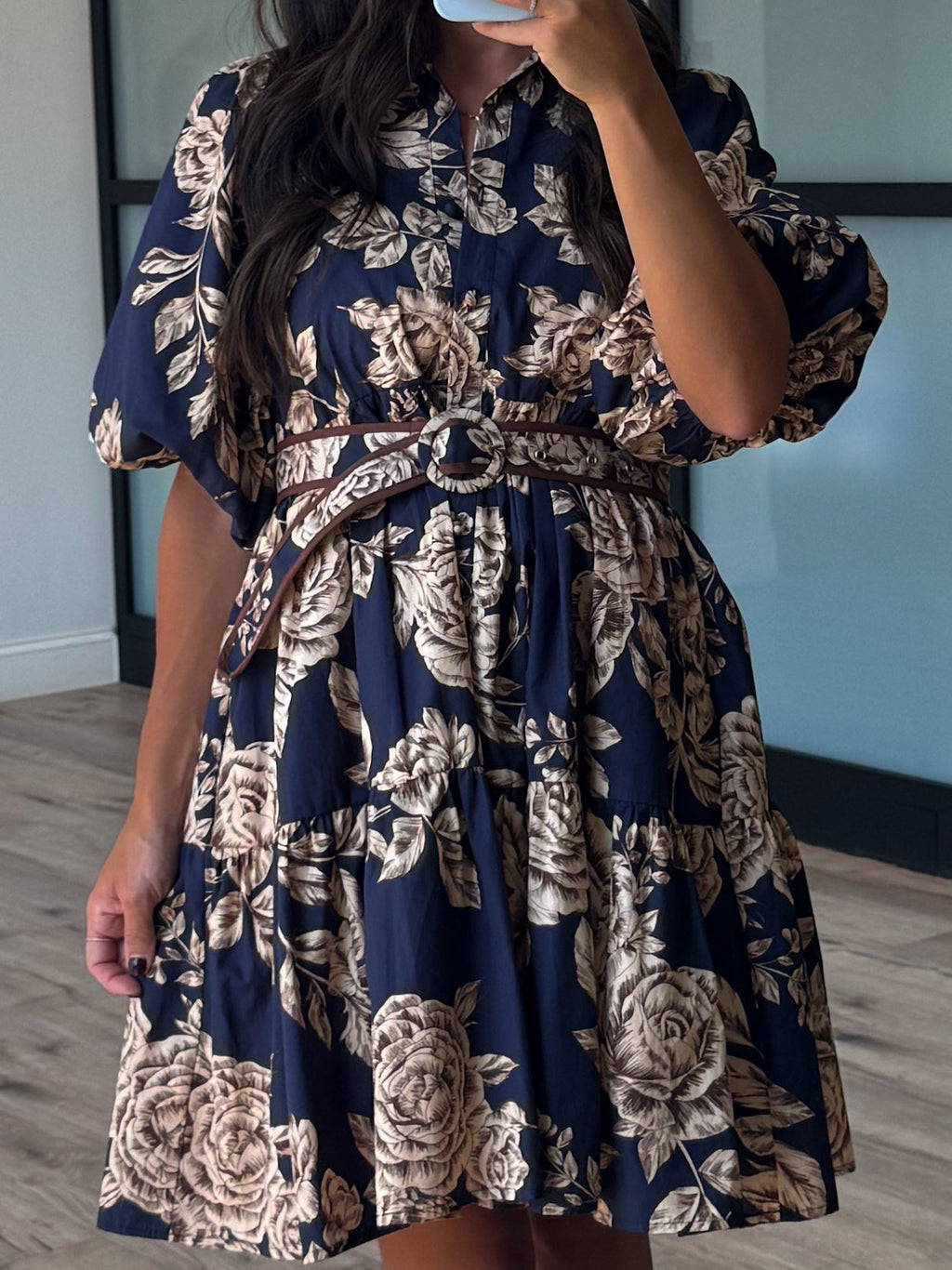 Camellia Belted Dress | Nightbloom