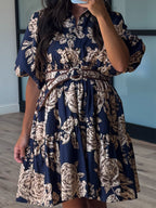 Camellia Belted Dress | Nightbloom