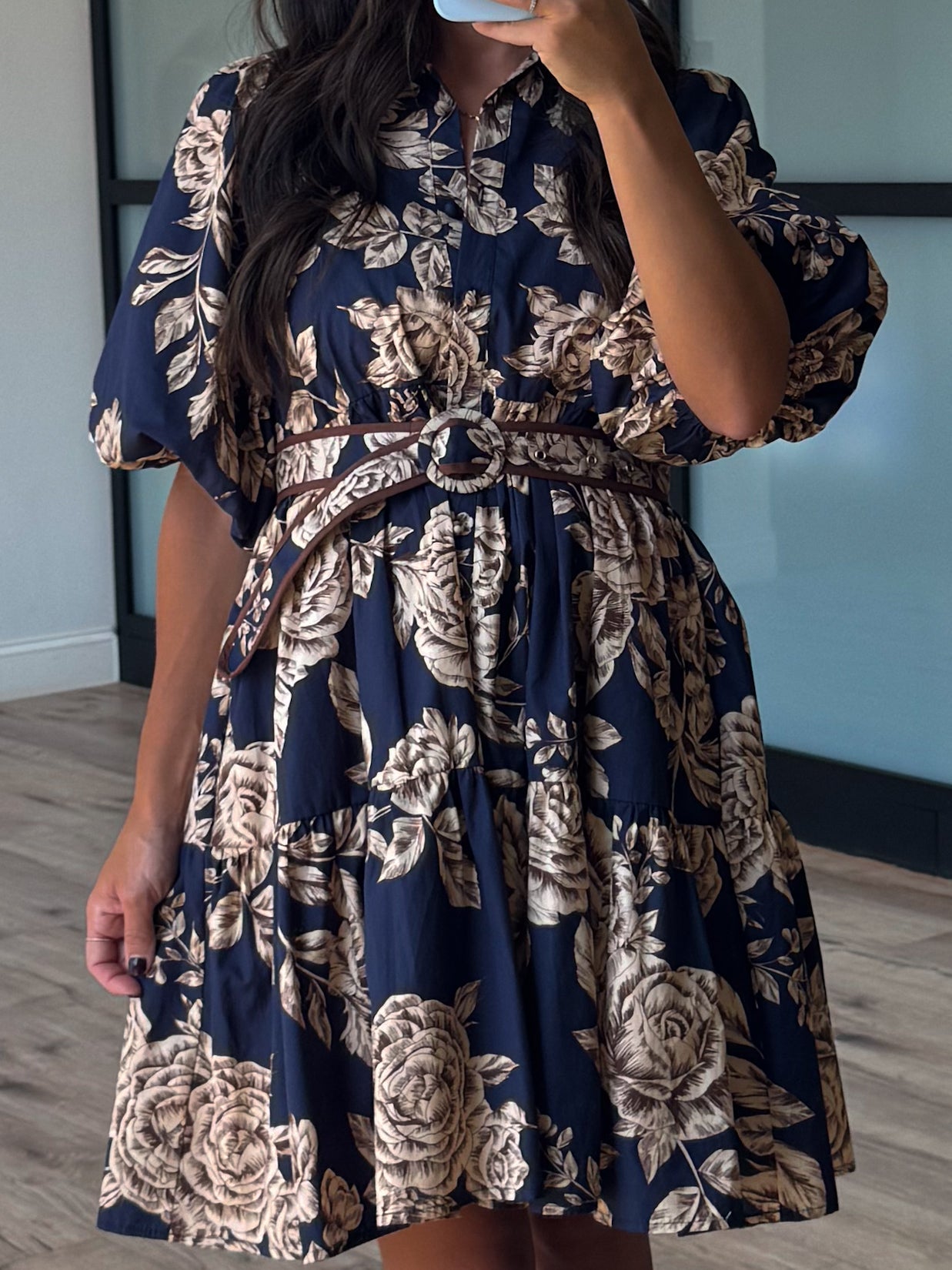 Camellia Belted Dress | Nightbloom