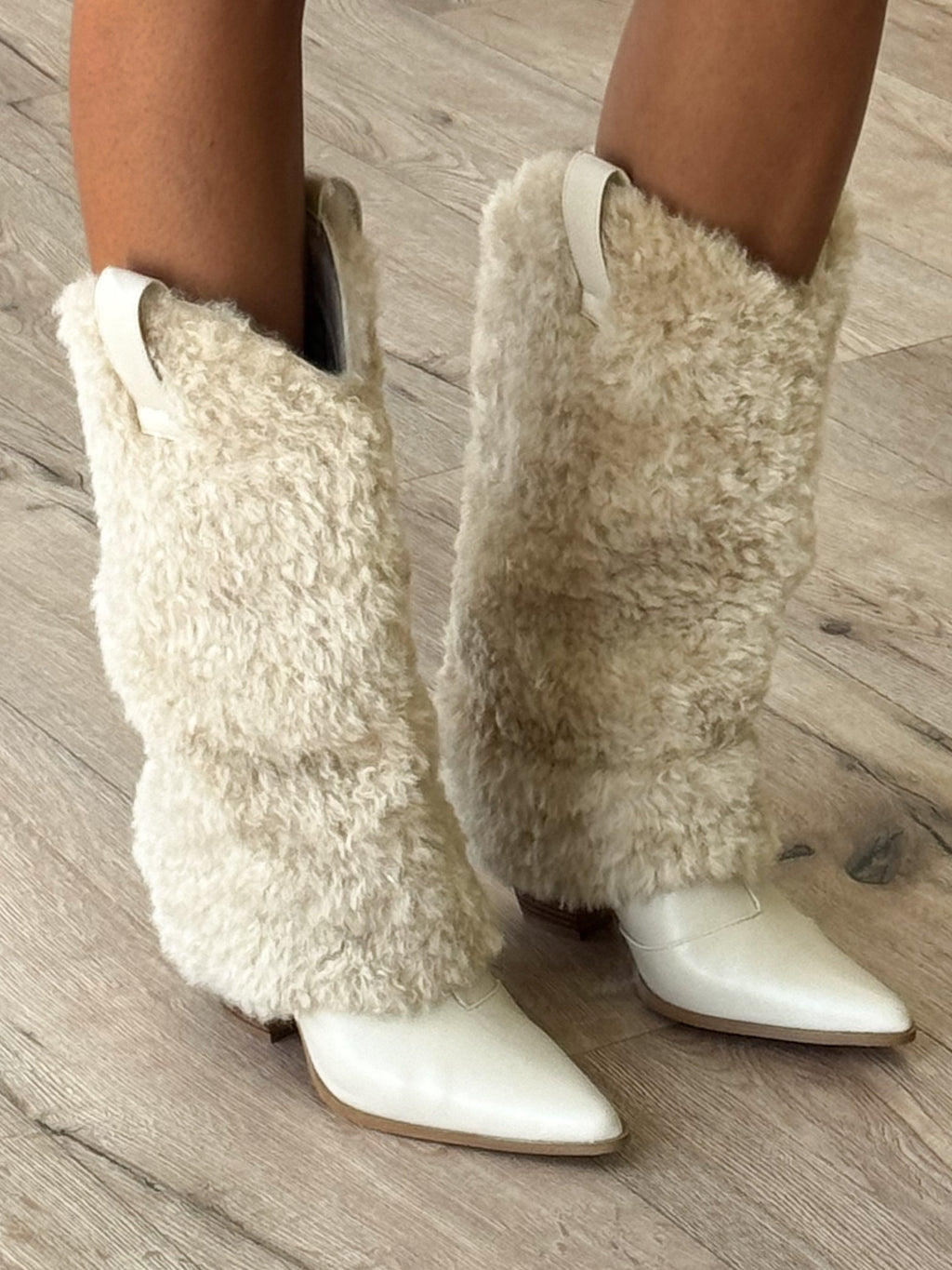 Chalet Stacked Heel Fur Boots | FINAL SALE