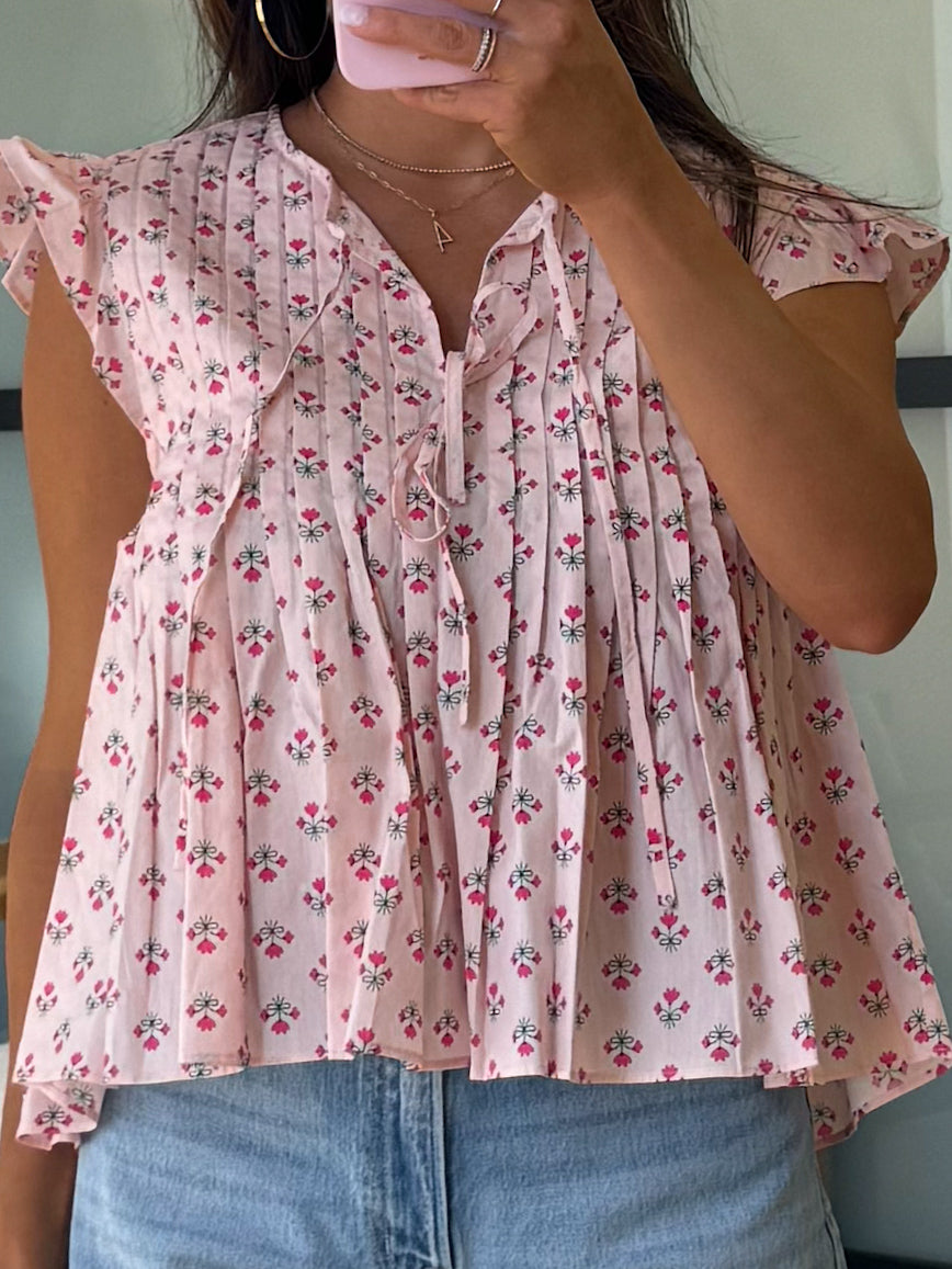 First Impression Flutter Top | Pink | +Plus Available | FINAL SALE