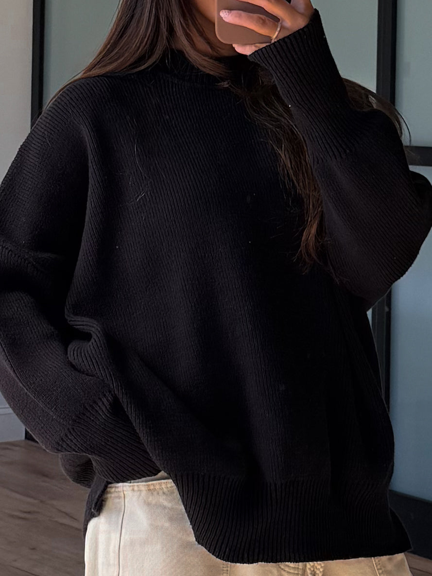 Bookclub Oversized Sweater | Black | +Plus Available | RESTOCK