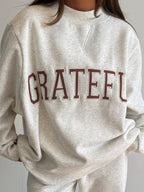 "GRATEFUL" Mock Neck Sweatshirt | +Plus Available