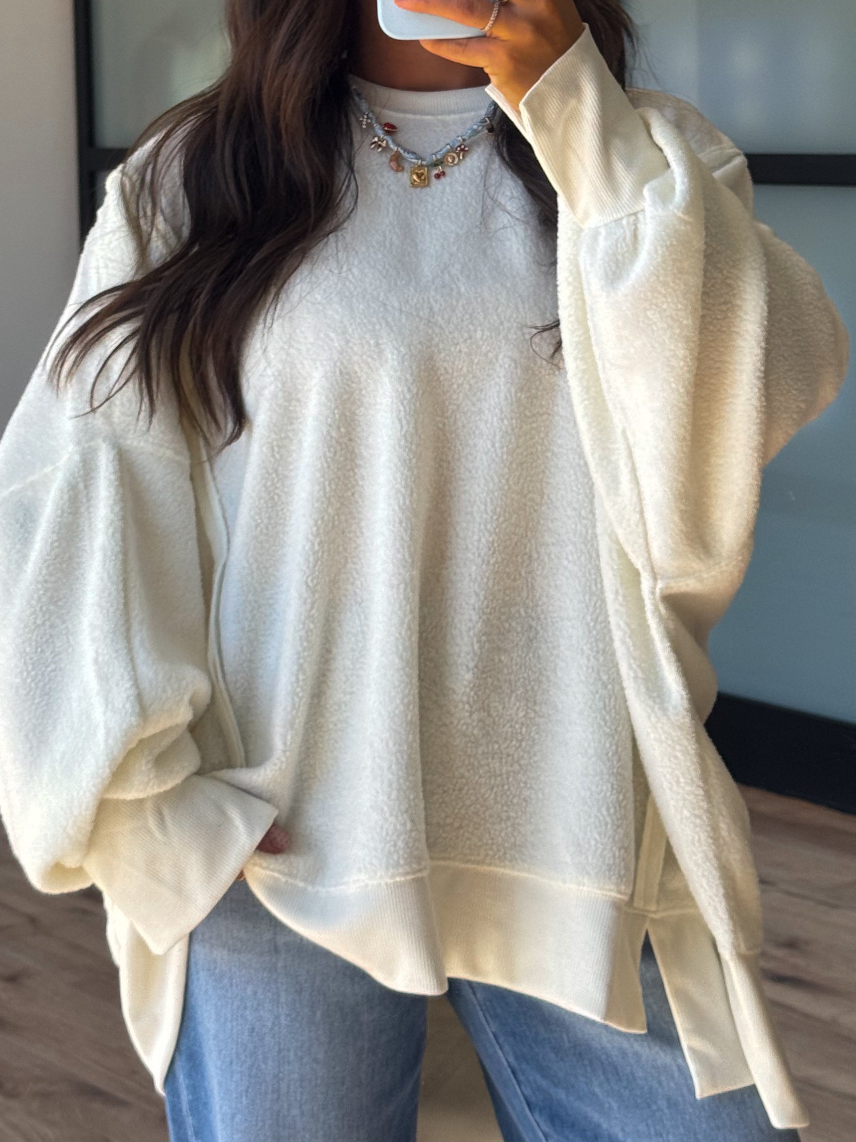 Out + About Brushed Knit Pullover | Ivory