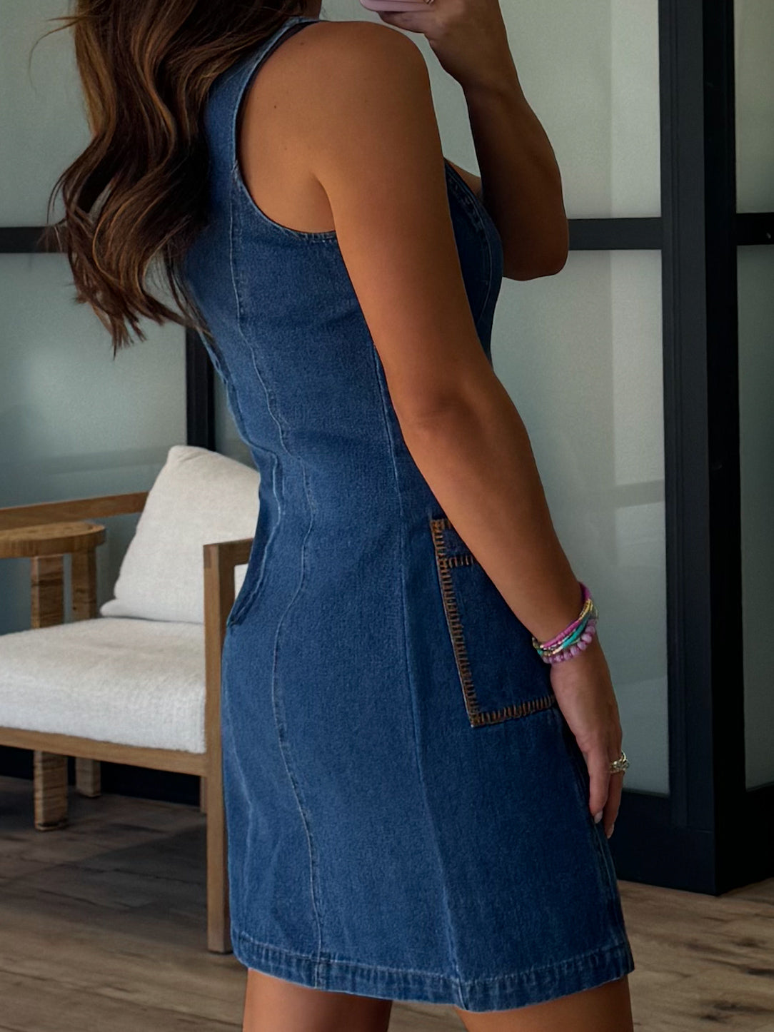 Denim Stitch Dress