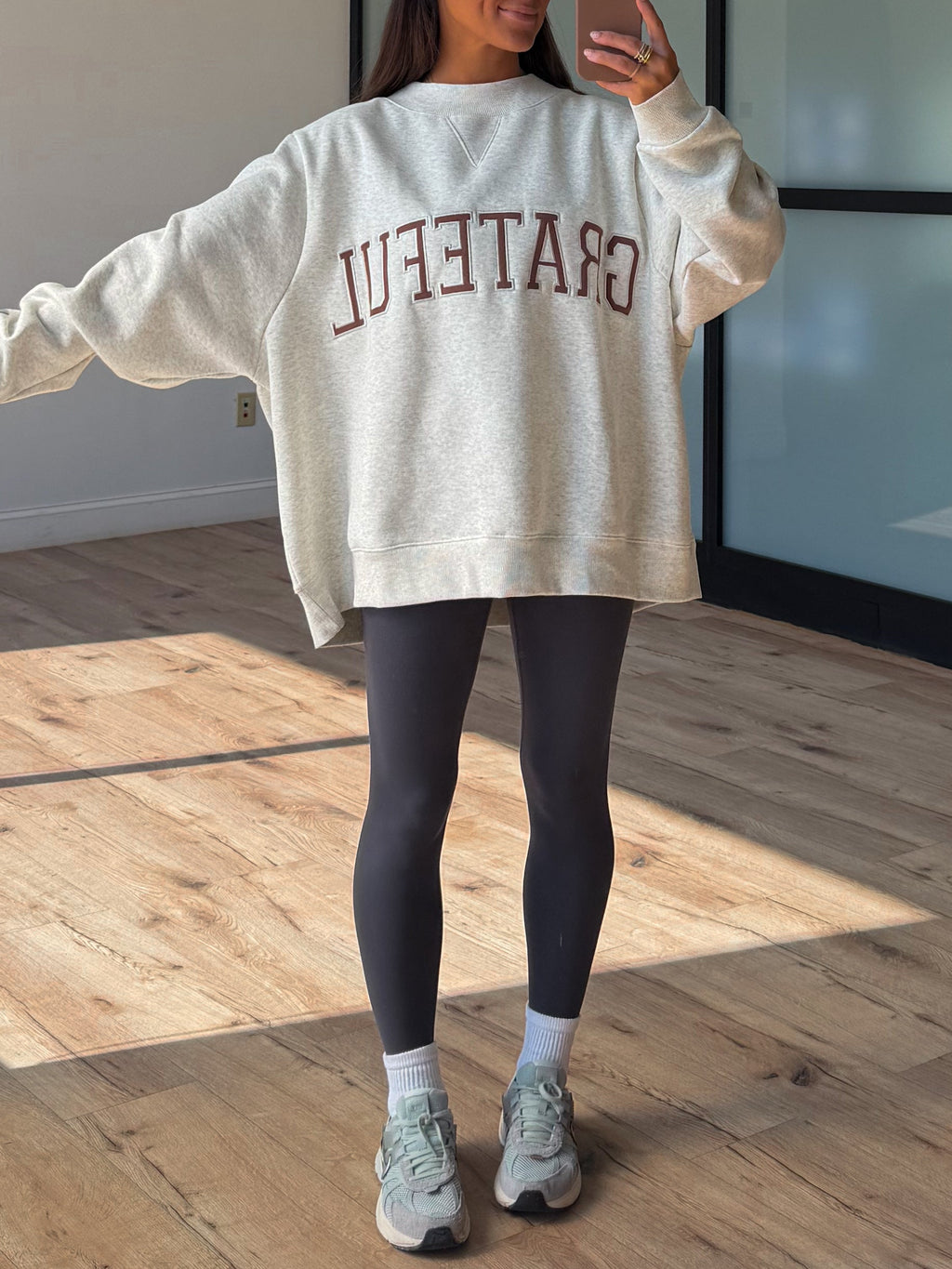 "GRATEFUL" Mock Neck Sweatshirt | +Plus Available