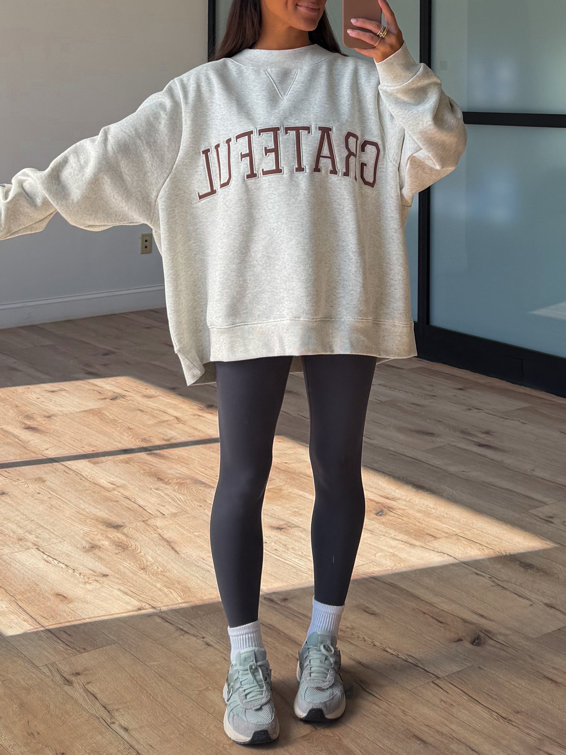 "GRATEFUL" Mock Neck Sweatshirt | +Plus Available